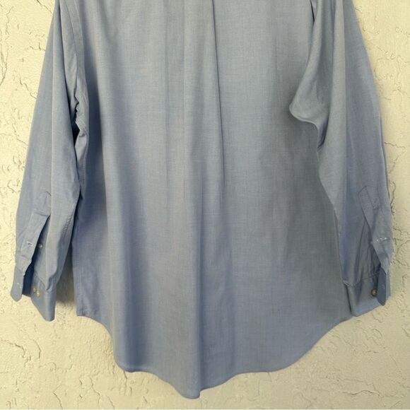 RALPH LAUREN Shirt Men Size 16.5 x 32/33 Blue Pony Logo Office Work Classic Fit - Picture 8 of 10